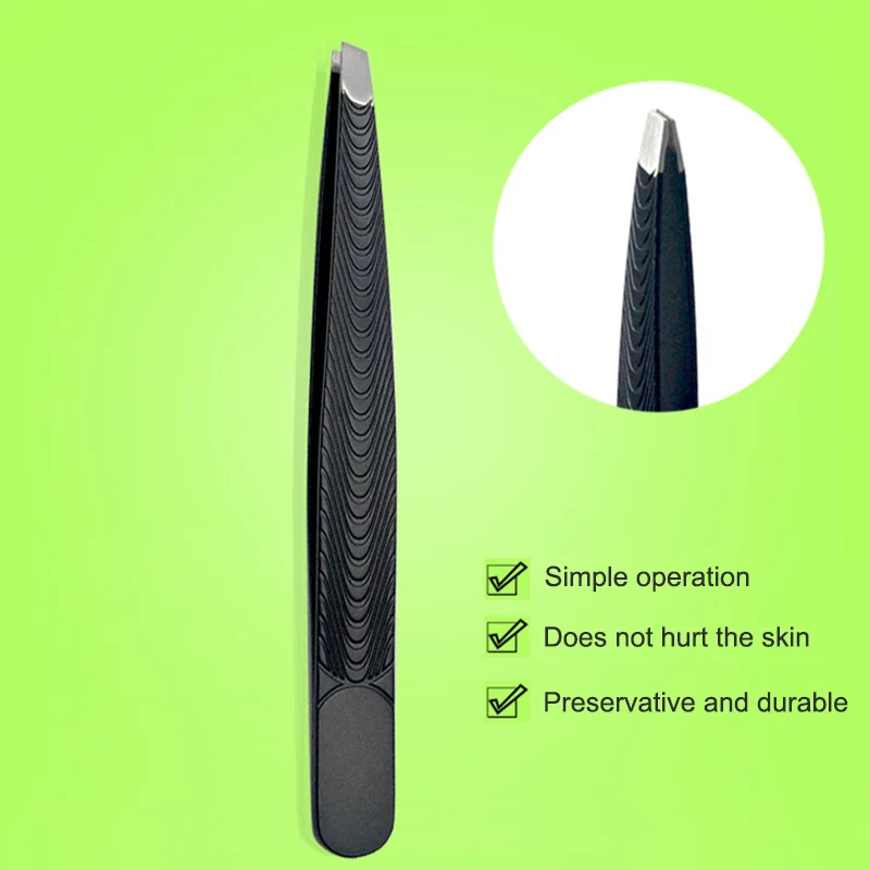 

Rainbow Eyebrow Tweezer Stainless Steel Slant Tip Hair Remover Eyebrow Clip Beauty Makeup Tool KG66