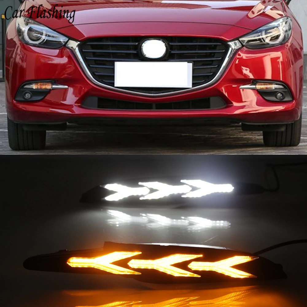 Car flashing 1Pair DRL For Mazda 3 Axela 2017 2018 LED ...