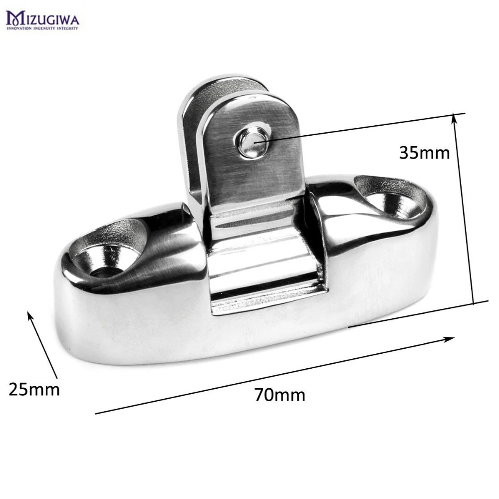 Boat Bimini Top Mount Swivel Deck Hinge 316 Stainless Steel with Screws