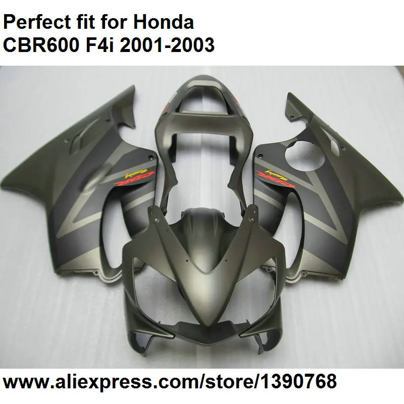 ABS plastic fairings for Honda CBR 600 F4i 2001 2002 2003 grey fairing