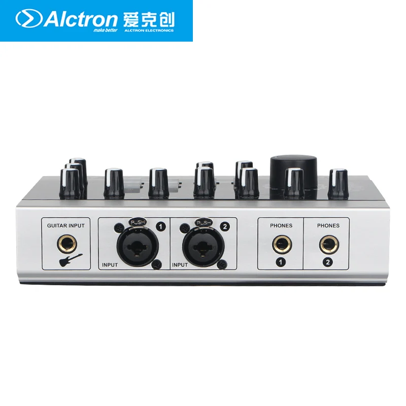 Alctron U16K MK3 USB аудио запись интерфейс Внешняя звуковая карта микрофон усилитель с