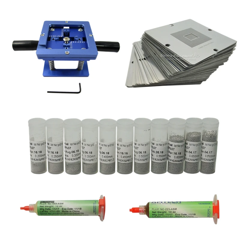 

90mm BGA reballing station with Universal Stencil kit solder ball repair tools