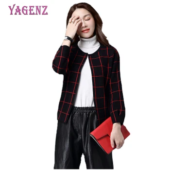 

Winter knitted Women Sweater Coat 2018 Short Section Lattice Shawl Ms Sweater Coat Round Neck Plus size Cardigan Sweater Coat