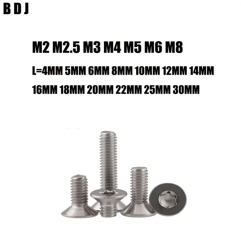 ISO14581 GB2673 M2 M2.5 M3 M4 M5 M6 M8 304 винты из нержавеющей стали с потайной головкой и