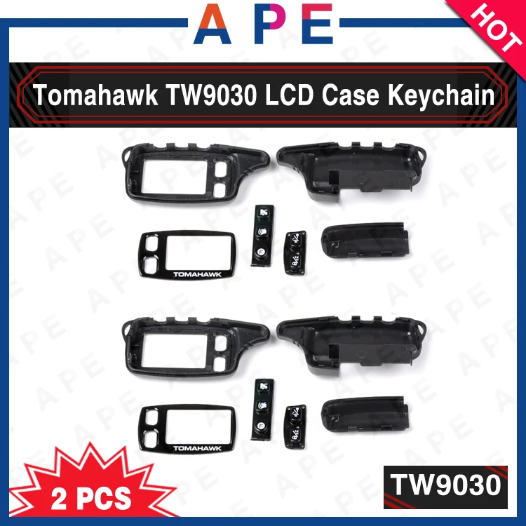 2PCS Free shipping two way car alarm system Tomahawk TW 9030 Keychain