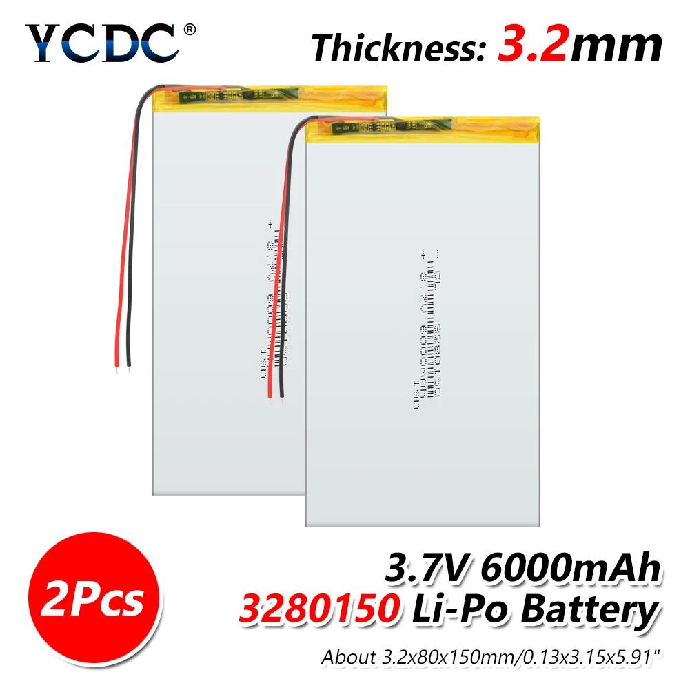 3,7 V 6000mAh 3280150 PLIB(полимерный литий-ионный аккумулятор) литий-ионный полимерный Lipo аккумулятор для gps MP3 MP4 MP5 электронная книга power Bank