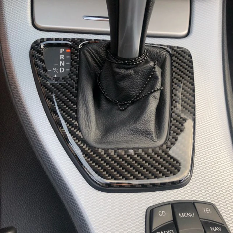 

For bmw e90 e92 e93 Interior Trim Carbon Fiber Gear Shift Control Panel Cover Sticker LHD Car styling 3 series accessories