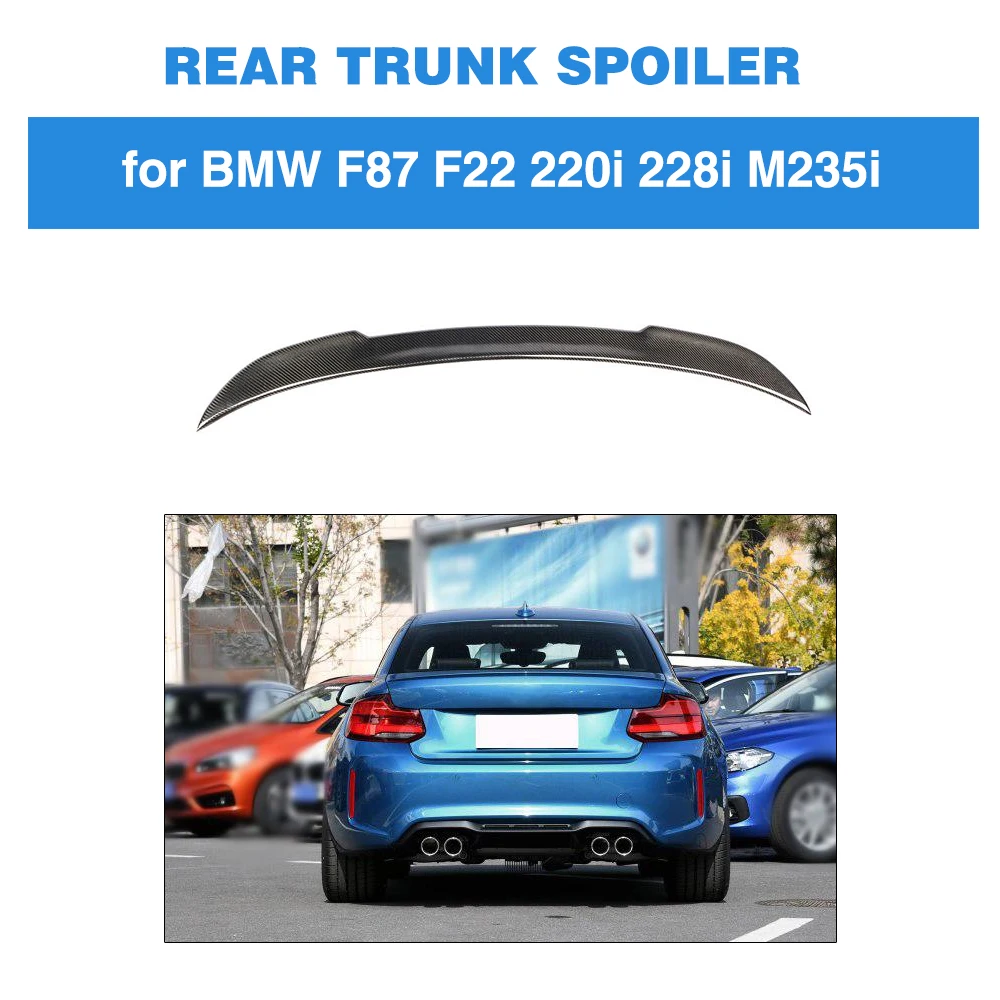 

For BMW 2 Series F22 F23 M235i M240i F87 M2 Base M Sport 2014 - 2019 Carbon Fiber Rear Trunk Spoiler Wing Boot Lip CS Style