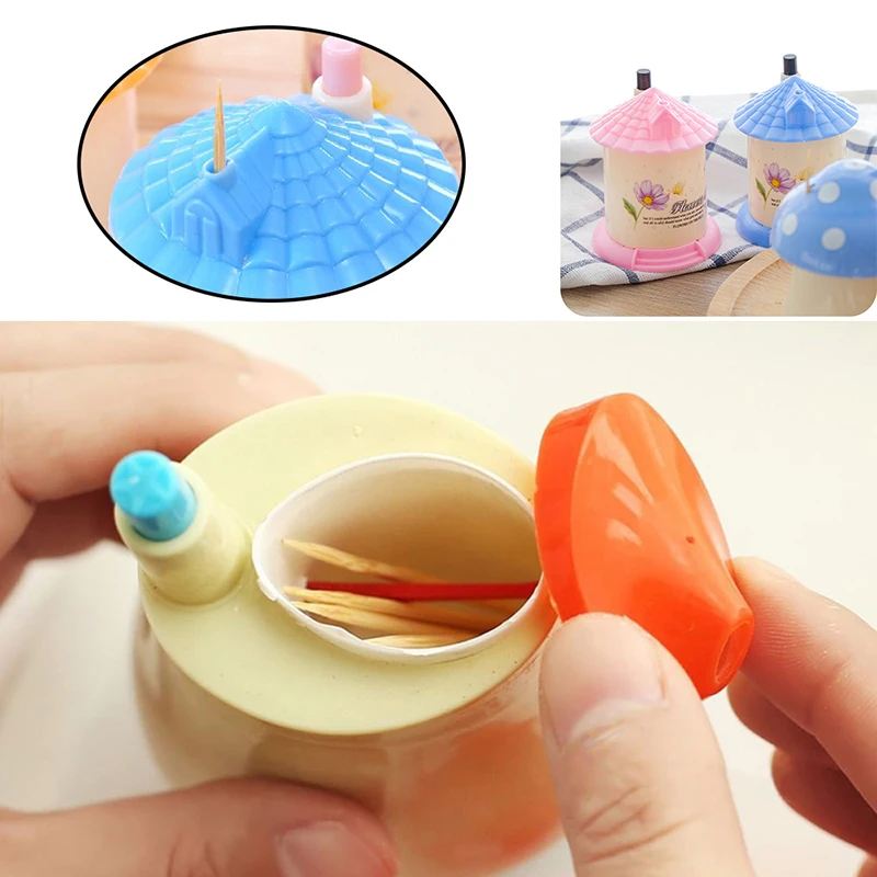 Automatic Toothpick Bucket Cotton Swabs Case Toothpick Jar Holder