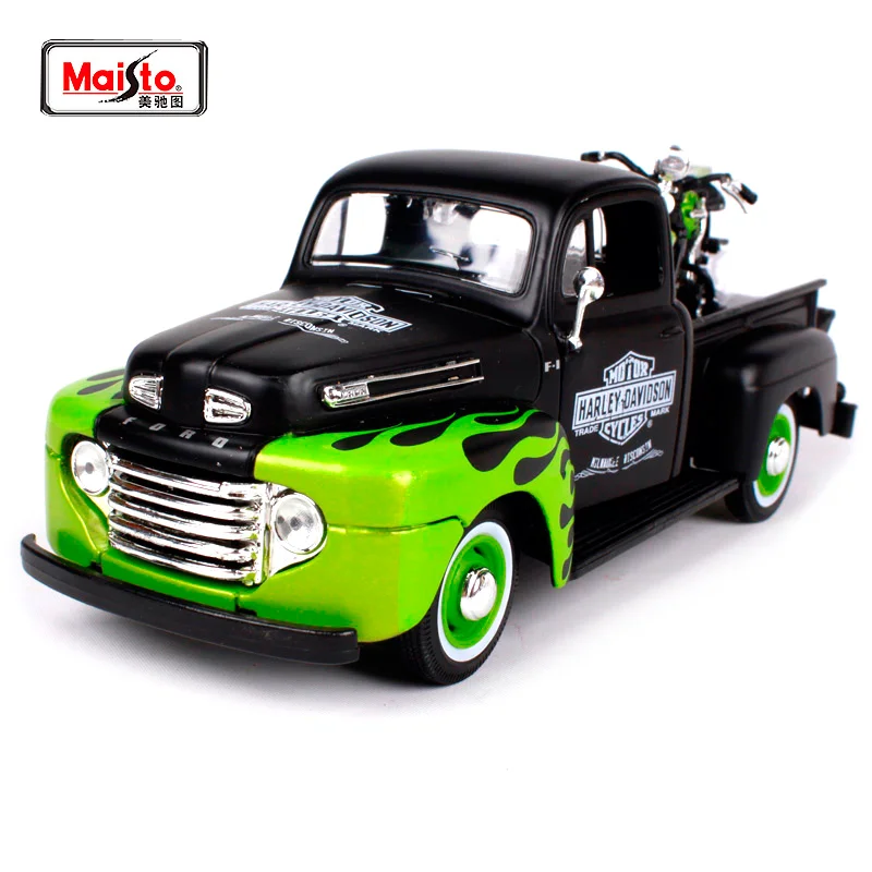 Maisto 1:24 Ford 1948 FORD F 1 PICKUP With 1948 Harley FL