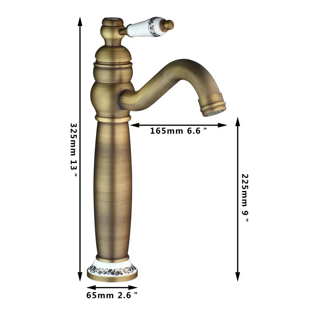 JIENI, античная латунь, столешница, кран для ванной комнаты, кран для умывальника, поворотный кран с одной ручкой, смеситель для горячей и холодной воды - Цвет: Antique Brass Tap 10