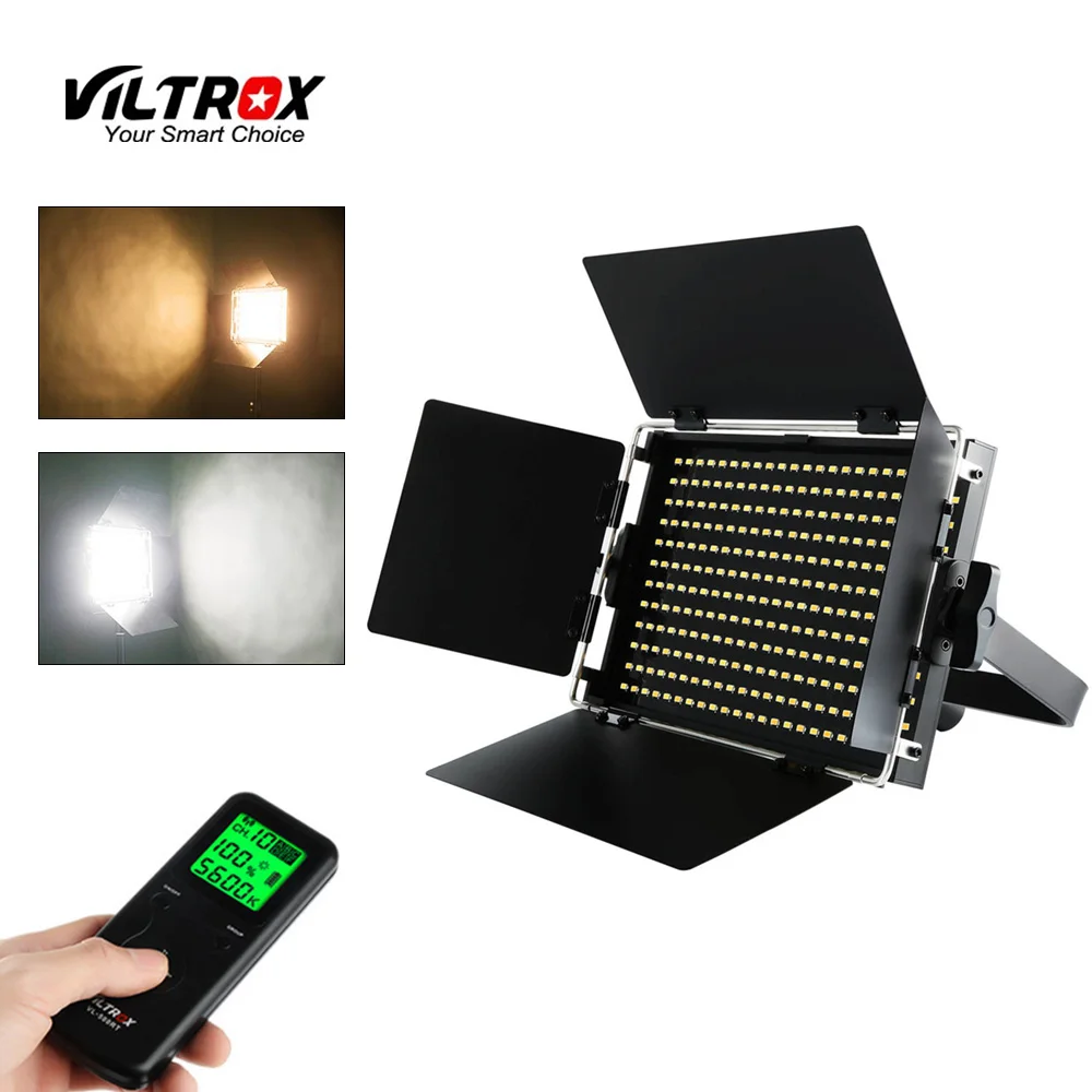 

Viltrox VL-S50T Studio Video Light Camera SMD LED Lamp 3300~5600k Slim Metal Bi-color Dimmable & Wireless remote control CRI 95+