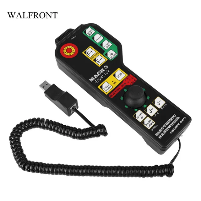 WALFRONT DIY USB CNC Controller Pulse Generator Engraving Machine Manual Controller Electronic 6-axle Handwheel Control Tools