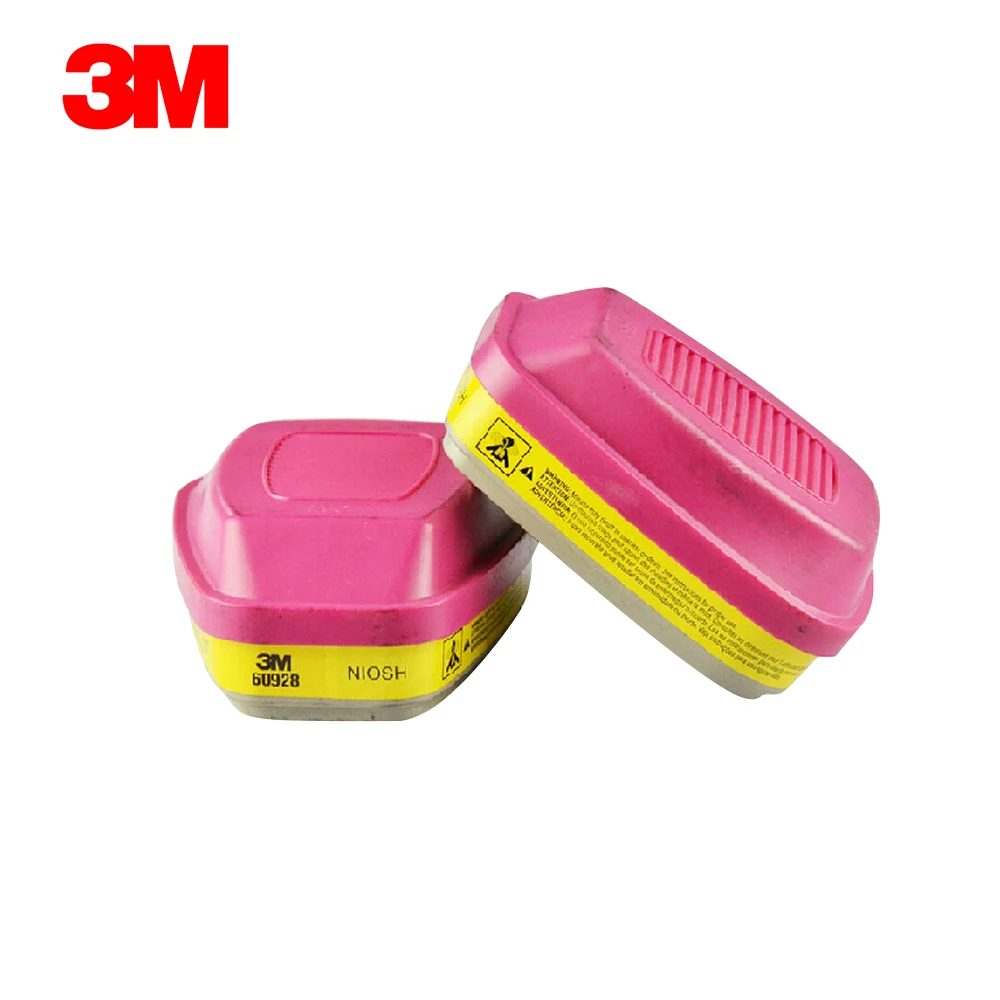 

3M 60928 Organic Vapor/Acid Gas Cartridge Filter P100 Standard Gas Dust Masks Respirator Protection Against CL2/HCL/SO2/H2S Gaz