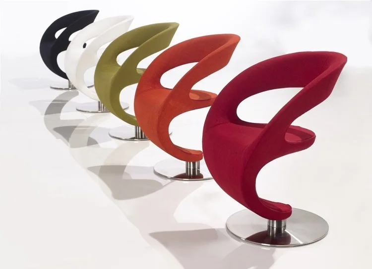 

bar rotation chair Hotel coffee stool fabrics cloth garden seat green yellow color free shipping