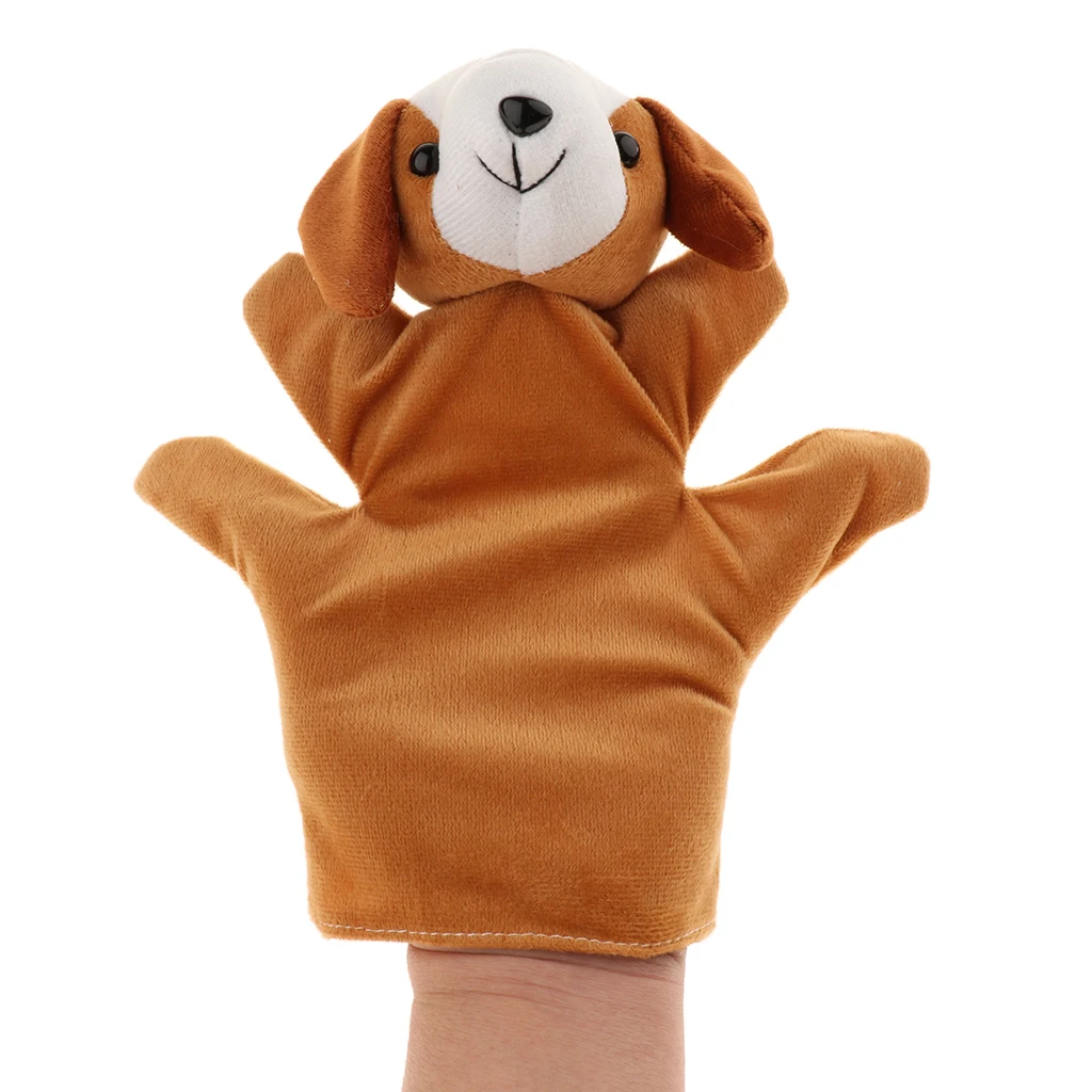 11 Kinds Big Hand Puppet Animal Plush Doll  9 Inch Soft Hand Puppets Imaginative Play Toy Kids Adults Party Favors Birthday Gift