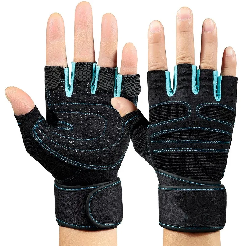 Training Sport Fitness Gloves M-XL Gym Weights Gloves Weight Lifting Glove Body Building Hand Half Finger Riding