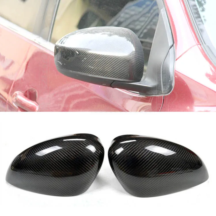 New Carbon Fiber Car Side Door View Mirrors Replacment Cover For Ford