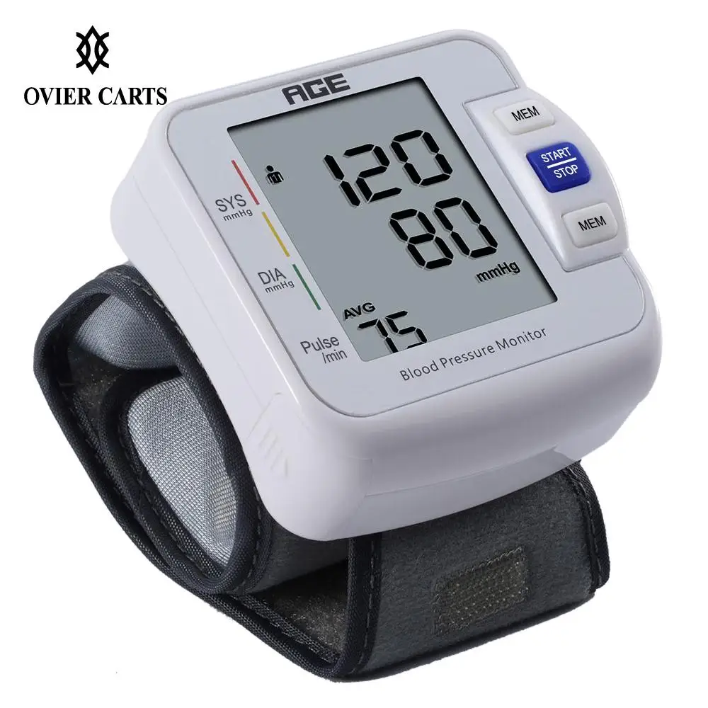 

Automatic Wrist Blood Pressure Monitor Digital LCD Accurate Pulse Rate Monitor Measuring Heart Beat Meter Health Care Tonometer