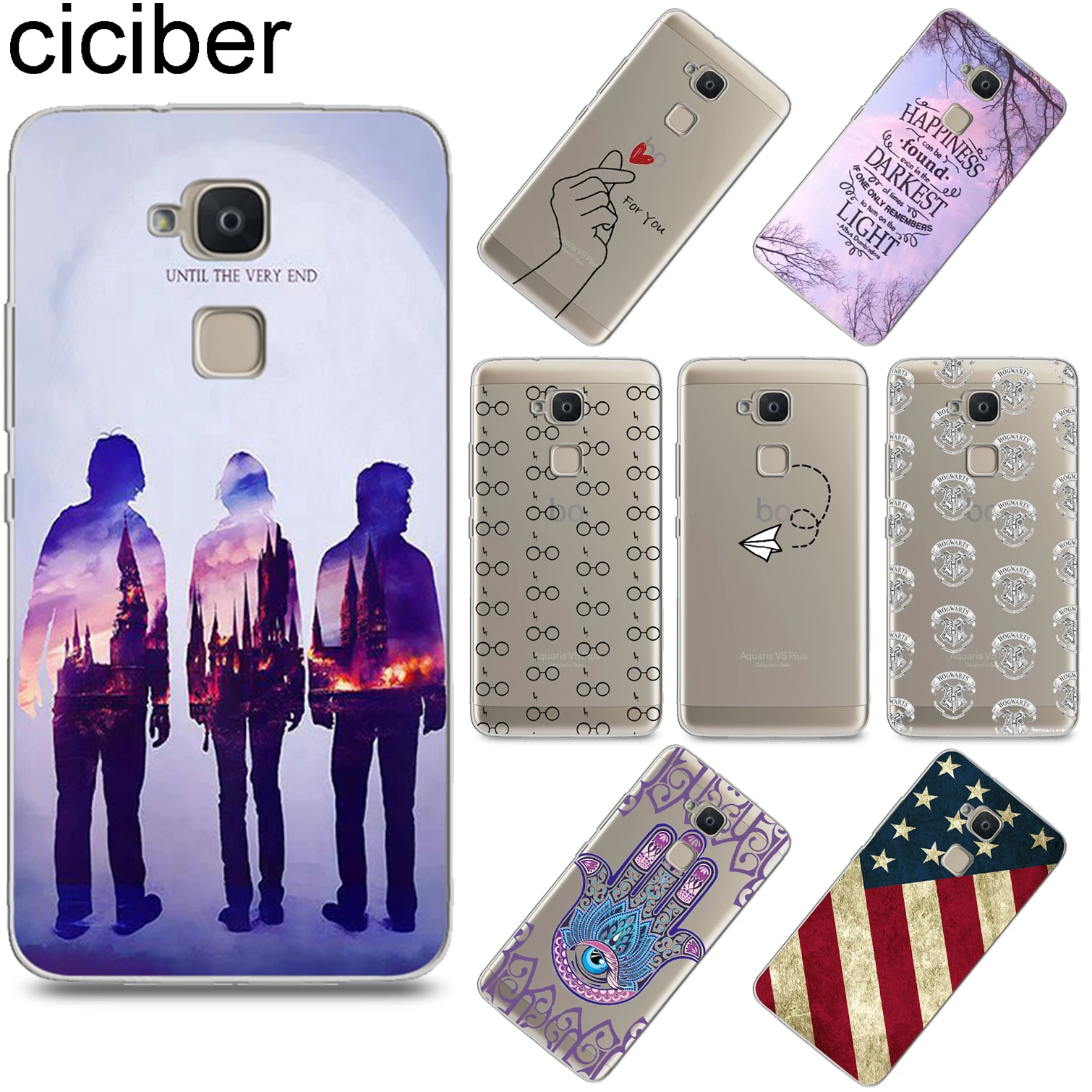 

ciciber Harry Potter for BQ Aquaris U2 C U X5 V VS X2 X M Plus Lite Pro Soft TPU Phone Case Coque for BQ M5 E5s M5.5 E4.5 M4.5