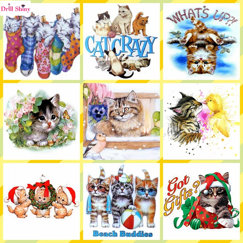 

Cartoon,animal Cat,Christmas,duck,rabbit 5D Diamond Embroidery Full Drill Diamond Painting Cross Stitch Mosaic Needlework Decor