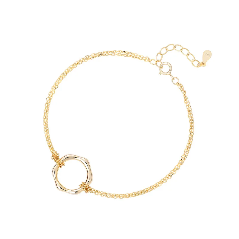 

Simple Mini Circle Ring 925 Sterling Silver Bracelet