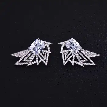 

GODKI Luxury Mirco Pave CZ Follow Cubic Zirconia Sun Flower Fashion Earring For Women 3cm* 2cm