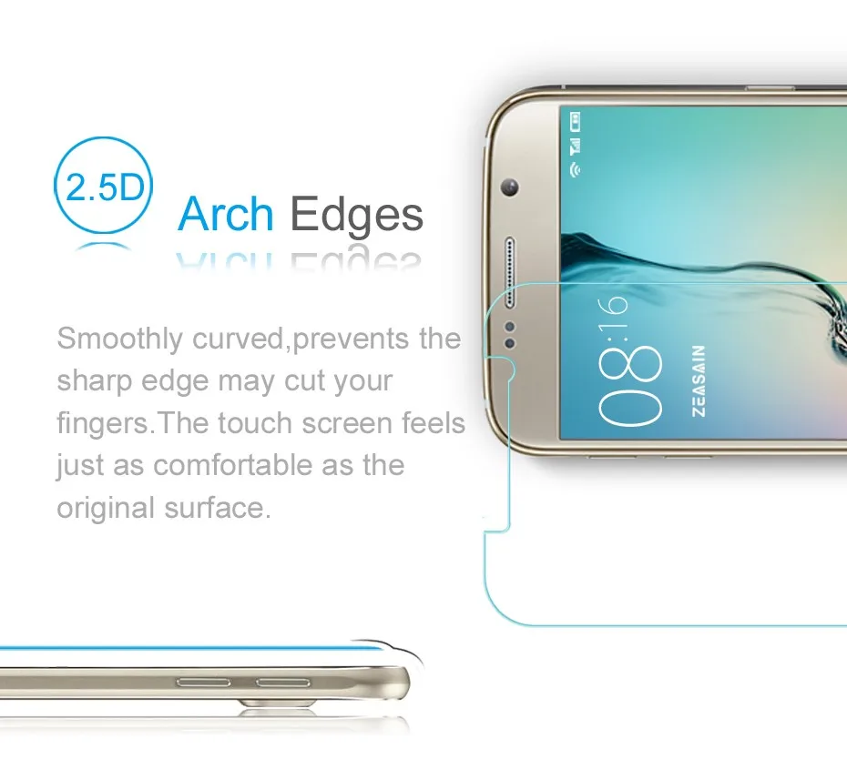 Original ZEASAIN Screen Protector For Samsung Galaxy S6 galaxys6 Tempered Glass  2.5D 0.3mm Toughened glass Protective Film (1)