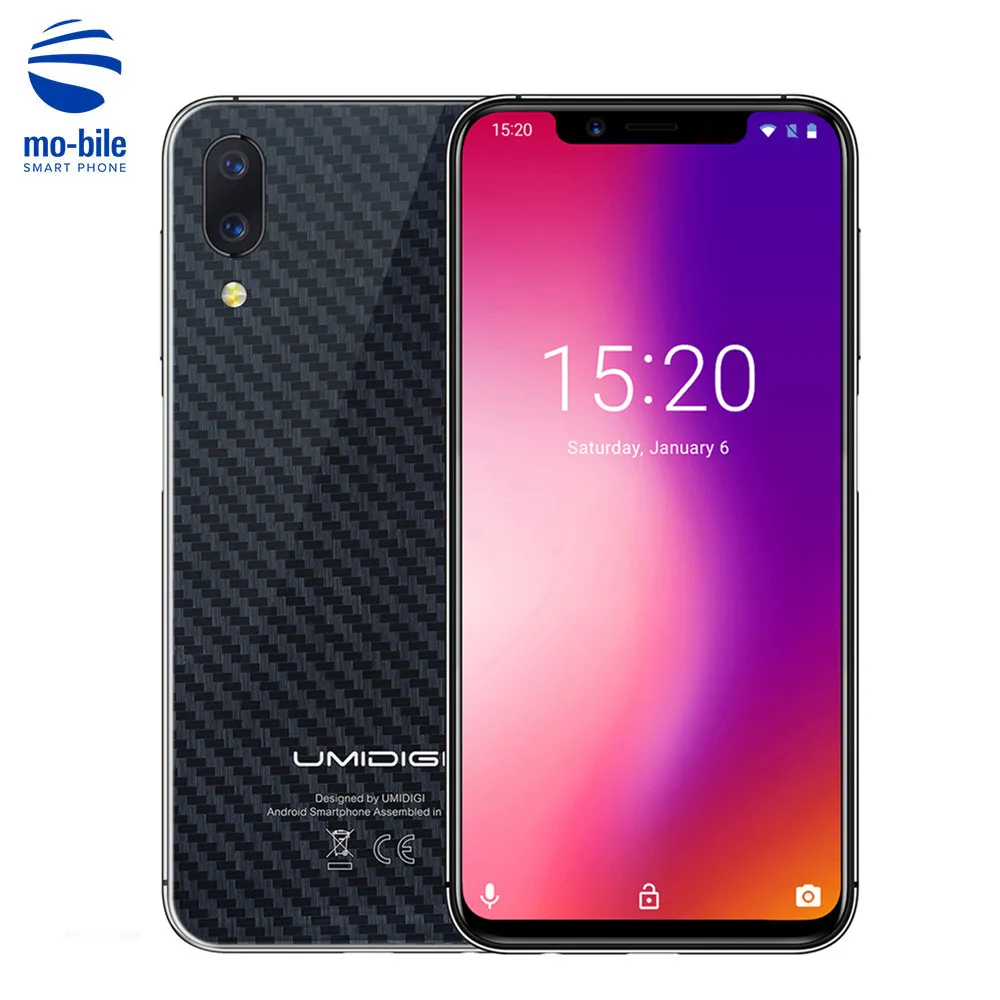 Смартфон UMIDIGI One 4G 5 86 дюймов 19:9 Android 8 1 MTK6763 Восьмиядерный 4 Гб ОЗУ 32 ПЗУ gps 16.0MP Лицо ID