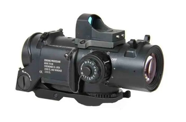 Cheap Free Free shipping ! 4x Red Illuminated SOCOM Specter DR Rifle Scope with Reflex Red Dot Sight for Hunting