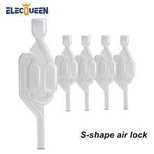 Пищевой s-образный ферментирующий воздушный замок, 5 шт./лот s-образный пластиковый уплотнительный клапан для всех карбоев и ферментеров, аксессуары для домашнего пивоварения