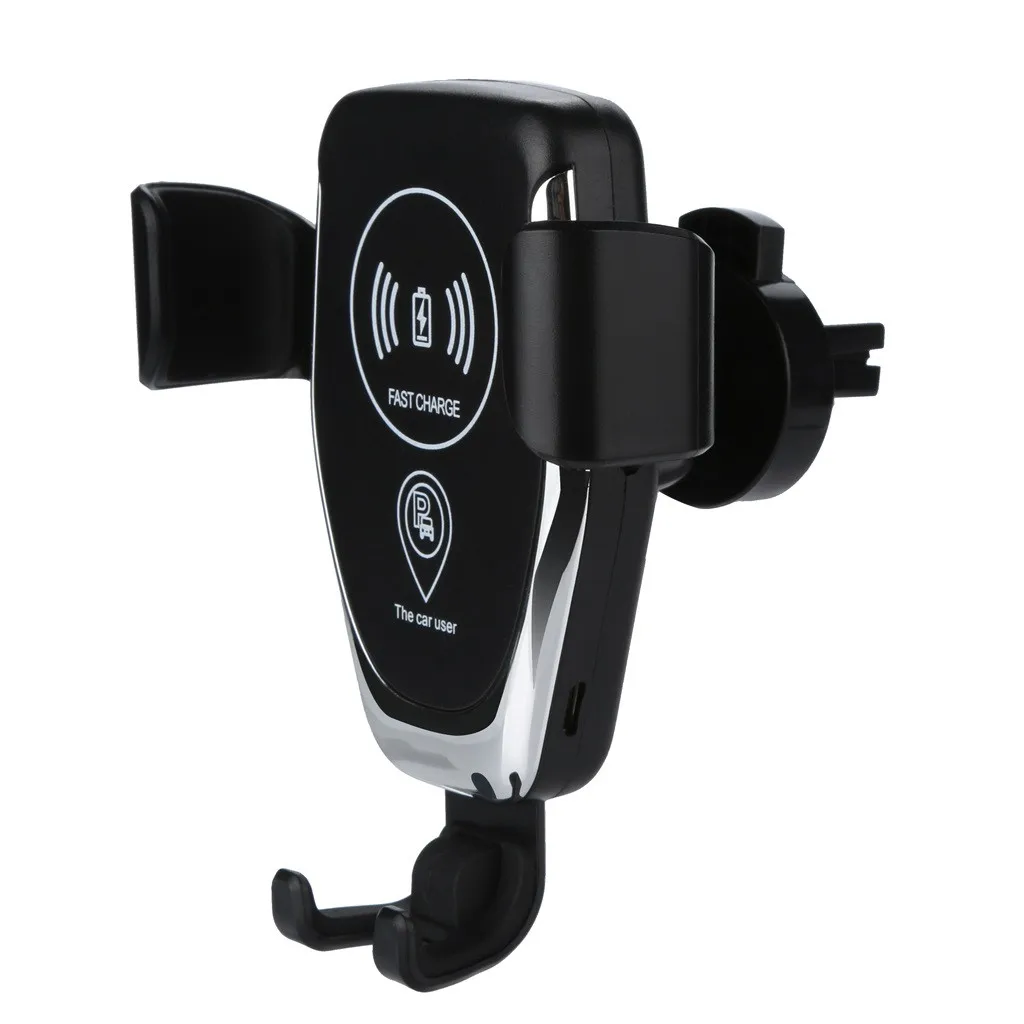 10W Qi Wireless Fast Charger Car Mount Holder Stand Bracket For iPhone X XR XS Max With Parking Positioning Chargeur de voiture