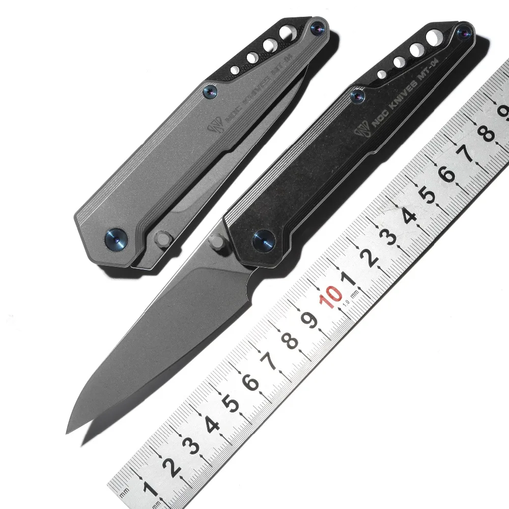 NOC MT 04 tactics folding knife KVT ball bearing M390 blade titanium