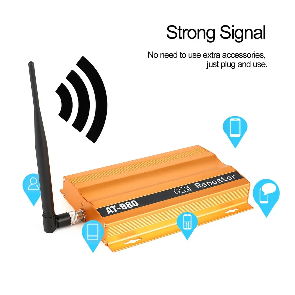 

GSM 900mHz Mobile Phone Signal Booster Repeater Amplifier + Yagi Aerial Full-Duplex Single-Port Design AT-980