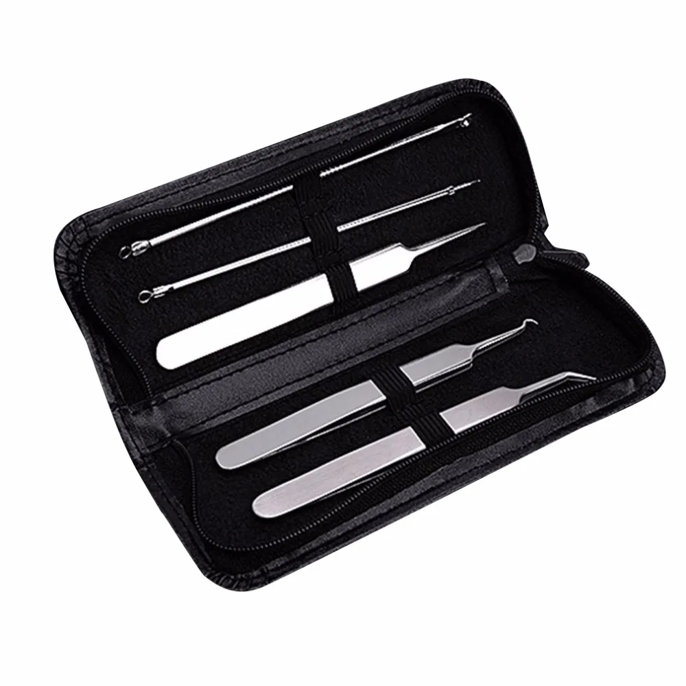 5 шт./компл. Нержавеющая сталь косметический аппарат пятна акне экстрактор для прыщей, инструмент для удаления набор по уходу за кожей лица Пинцет Набор иголок