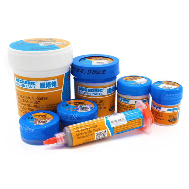 

Hight quality Mechanic XG-Z40 XG-50 Soldering Solder flux Welding Paste Flux XG80 XG-250SMD SMT Sn63/Pb37 Welding Flux