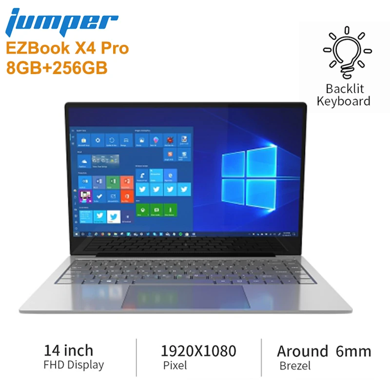 Jumper EZBook X4 Pro ноутбуки 14 дюймов Windows 10 Intel Core I3 5005U HD graphics 5500 двухъядерный 8 Гб 256 ГБ 2