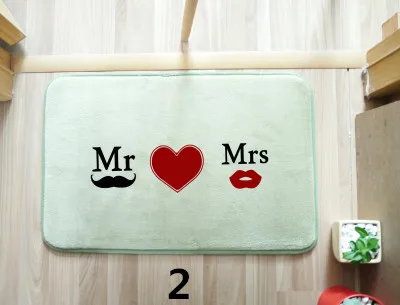 40 см* 60 см коврики Zakka противоскользящие коврик разнообразие Mr and Mrs стиль ковер спальня коврик/дверной коврик Винтаж Высокое качество - Цвет: 2