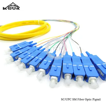 

10pcs 12core UPC pigtail 1.5m with splitter Simplex Singlemode SC/UPC 12 Cores Pigtail best quality
