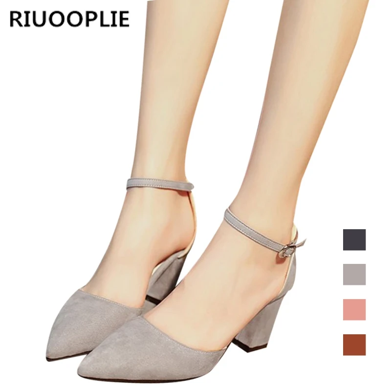 

RIUOOPLIE Women Sandalias Femeninas High Heels Autumn Flock Pointed Sandals Sexy High Heels Female Summer Shoes Female Sandals