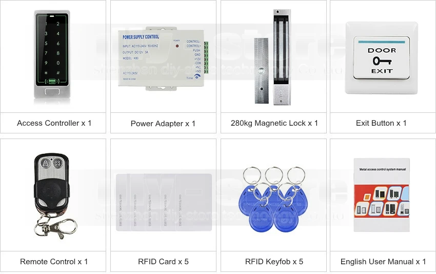 Diysecur Дистанционное управление Touch Панель Подсветка RFID считыватель пароль дверной Управление доступом безопасности Системы комплект