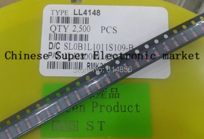 100PCS 1N4148 SMD Diode Cylinder LL4148 1206 SMT Small