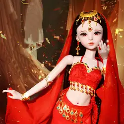 60 см красное платье китайская Кукла 23 дюйма ручной работы 1/3 Bjd куклы полный набор мяч соединены большие куклы для девочек игрушки подарок