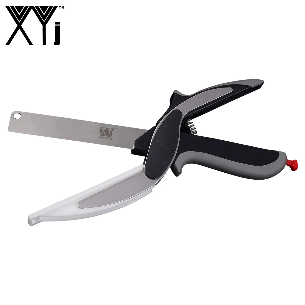 Xyj 2 in1 Кухня Ножи Нержавеющая сталь лезвия ABS Ручка растительного scissor