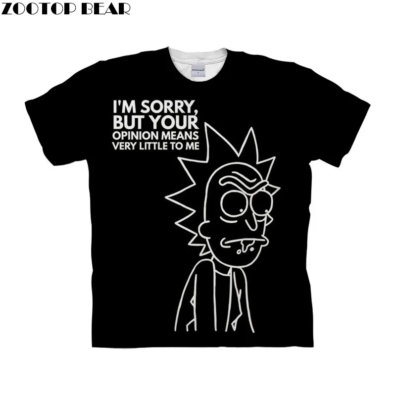 

Funny Anime Men T Shirt 3D Printed NEW Tops Quick Dry Male Shirts rick and morty Fitness Tees Men's Breathable Casual ZOOTOPBEAR