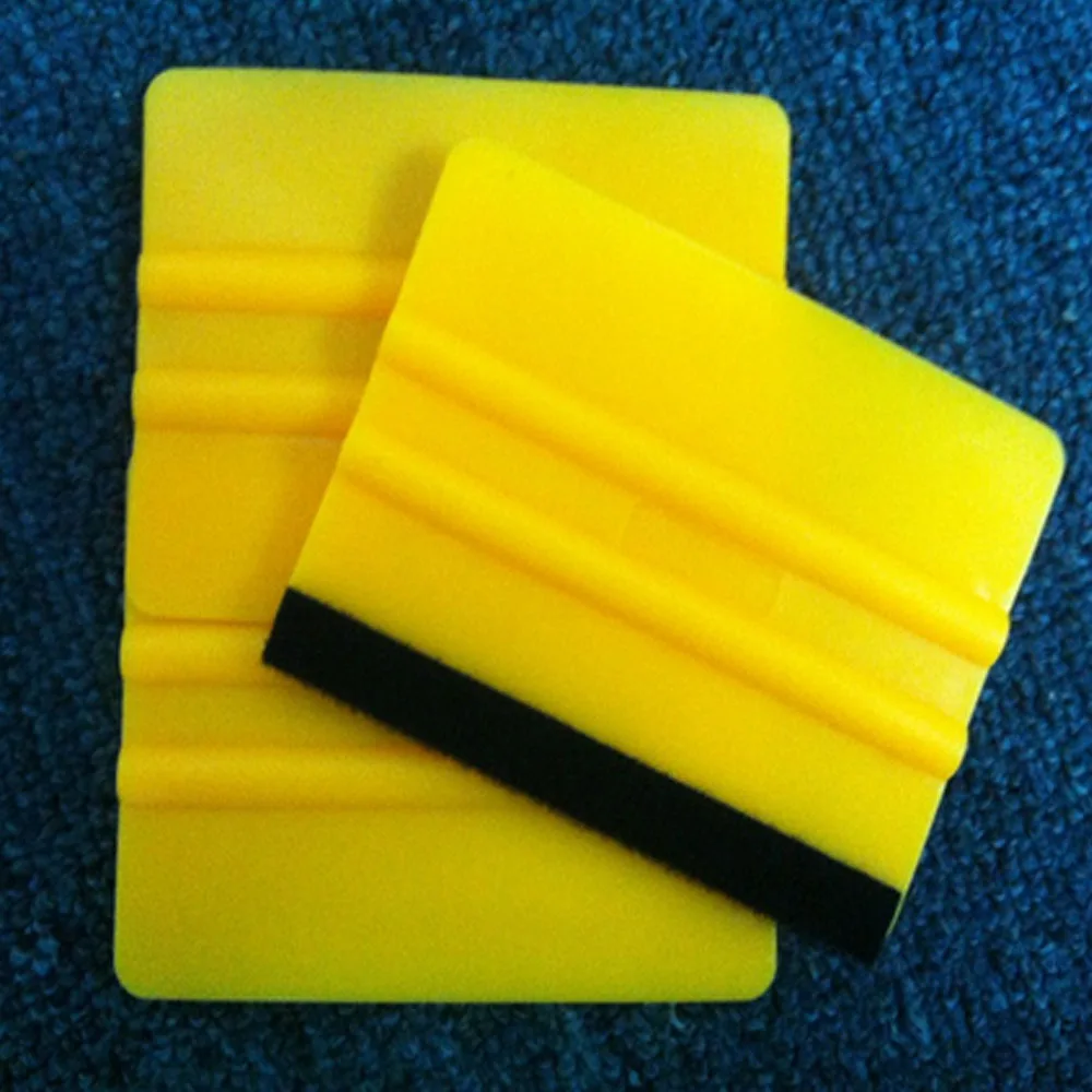 5pcs/lot Yellow squeegees with felt for car wrap cloth squeegees Vinyl