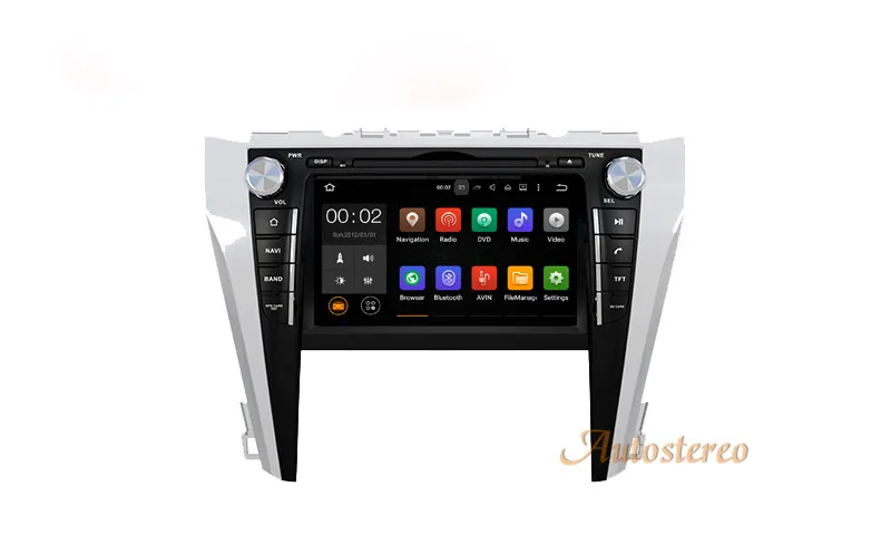 Sale 8 Inch Android 8.0 RAM 4GB ROM 32GB DVD GPS CD Player Car radio Sat Nav Headunit For Toyota Camry Aurion 2015 2016 2017 8