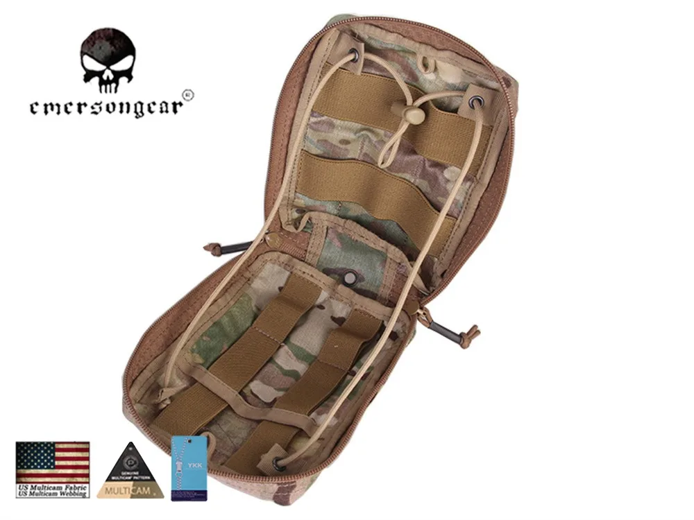 Emersongear 18*12,5*7 см Универсальный Чехол Molle Военная нейлоновая Боевая Экипировка EM9287 мультикам черный