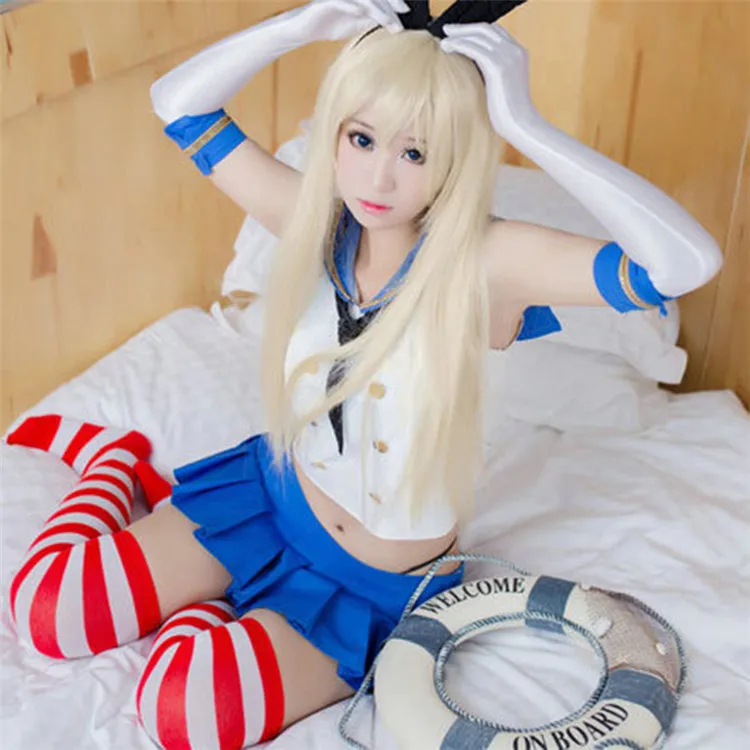 Shimakaze, косплей, парик, коллекция Kantai, костюм для игр, парики, костюмы на Хэллоуин, Женская коллекция, школьная форма, сексуальная юбка, костюм