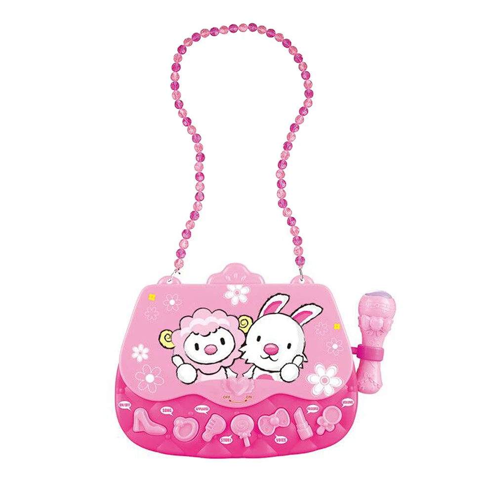 Children Karaoke Players Portable Musical Bag with Microphone Support Girl Learing Music Kit Early Educational Toys For Children